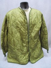 USED ARMY DRMO USGI MILITARY FISHTAIL PARKA LINER OD GREEN QUILTED INSERT SMALL
