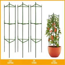 Versatile Weatherproof Garden Trellis Sturdy Tomato Plant Support Cage 3 Pack