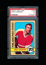 1972 OPC HOCKEY 166 ROSS LONSBERRY PSA 5 EXCELLENT FLYERS
