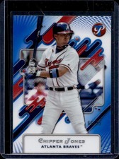 2025 Topps Pristine Chipper Jones Blue Refractor #/75 Braves