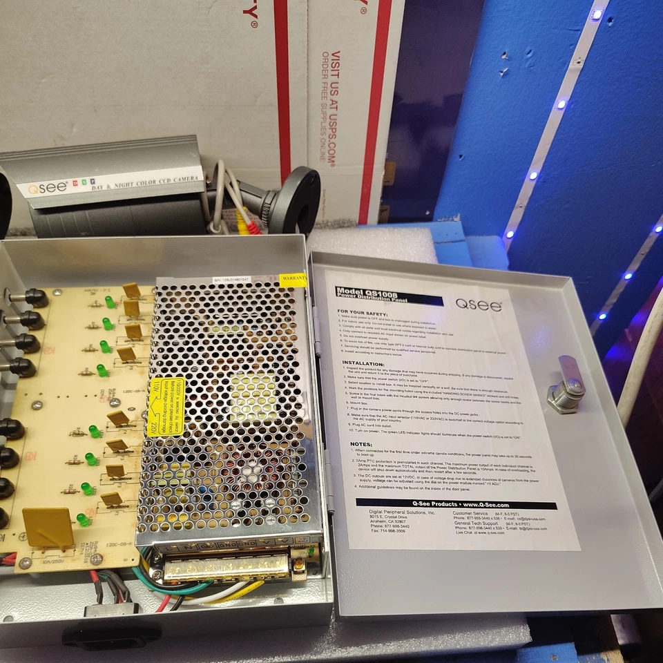 Q-See Video Seguridad Digital 4 Canales DVR Modelo QR414 +4 Cámaras + Zona de Alimentación Foto 4 de 4