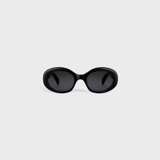 CELINE Triomphe CL40194U Black Oval Sunglasses Gray Tinted UV400 145mm