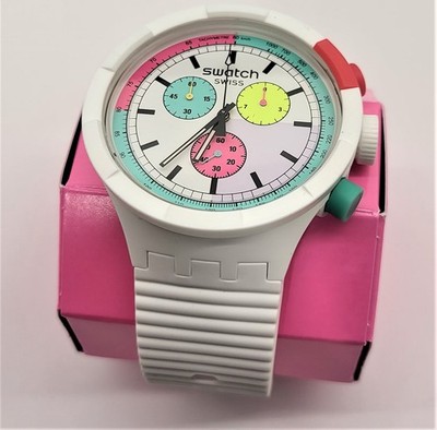 Swatch Big Bold Chrono 2023 - SB06W100 - The Purity of Neon - Neu -
