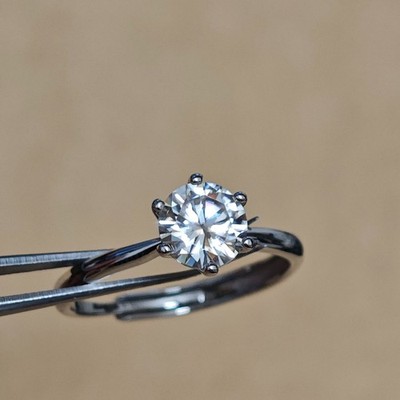 Moissanit Ring Lab Created Diamant Look Verlobung Hochzeit Schmuck Geschenk