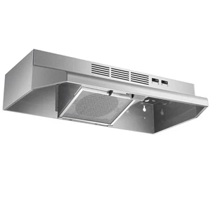 Tieasy 30in Sous le capot de ventilation du Cabinet 400CFM Échappement de cuisine en acier inoxydable