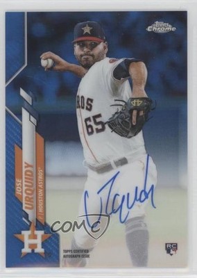 2020 Topps Chrome Rookie Blue Refractor 64/150 Jose Urquidy #RA-JU Auto RC 0o6m