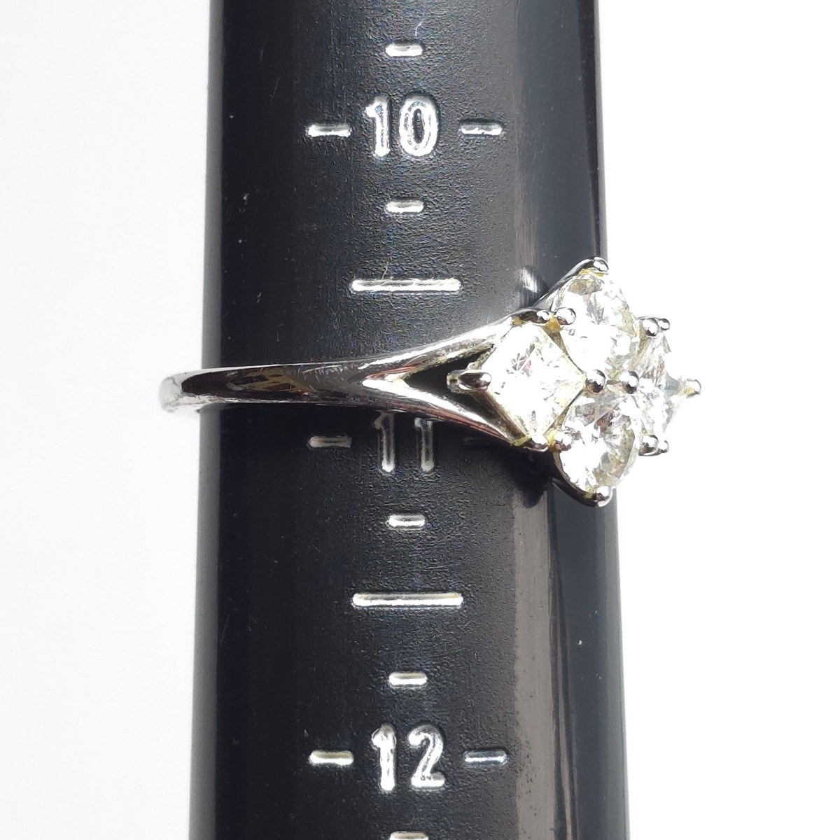 Moissanite Fire Brilliant Cut White Moissanite Platineve 925 Ring Size 11 View 2