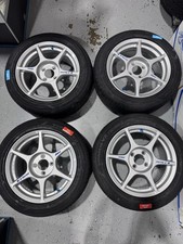 4 Pcs Kosei K1 Silver 15x7 4x100 38 With 2055015 Tires Mounted And Balanced