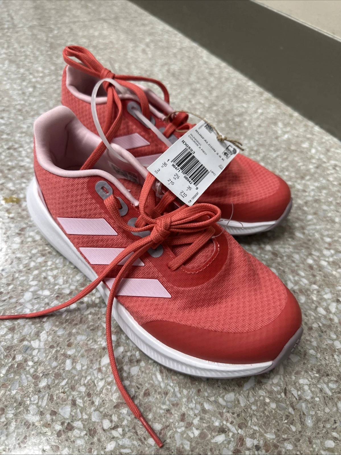 Scarpe da corsa Adidas bambino performance RUNFALCON 3 SCARPE STRINGATE rosso bianco taglia 3