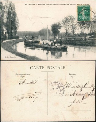 CPA Arras Atrecht Kanal - Ecole de Pont du Génie 1908