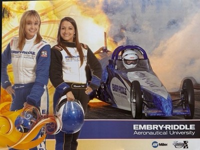 ''VRHTF NHRA SUPER COOL ''ELAINE LARSEN EMBRY RIDDLE UNNIVERSITY BROCHURE''