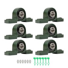 6pcs UCP202-10 Pillow Block Bearing 2-Bolt Self-Aligning Solid Base 5/8" Bore