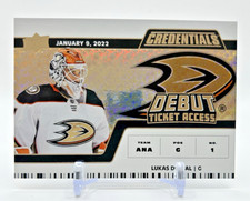 2022-23 Upper Deck Credentials Debut Ticket Access Lukas Dostal Horizontal /799
