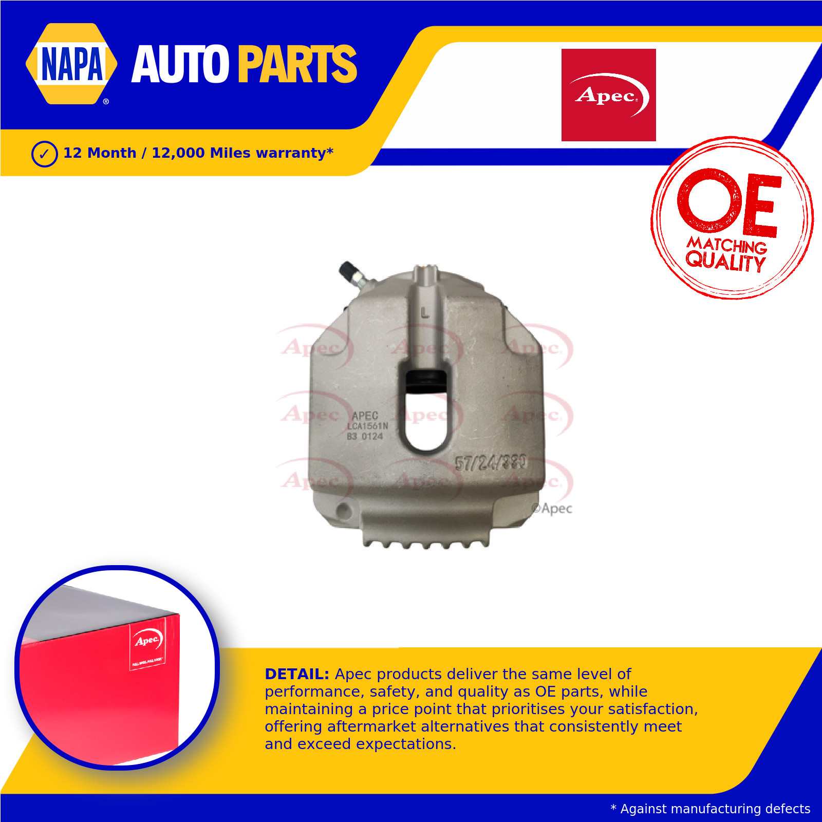 Brake Caliper LCA1561N Apec 34116769093 6769093 Genuine Top Quality Guaranteed