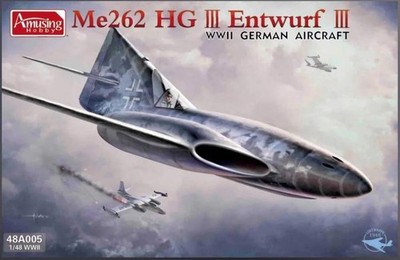 Amusing Hobby 48A005 1/48 ME262 HG III Entwurf III Aircraft Model Kit