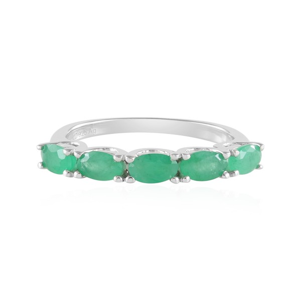 Cavill Ring Socoto Smaragd 1,02Ct Oval 925 Silber Rhodiniert GrüN Echtschmuck--image