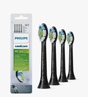 Philips Sonicare W2 Ersatzbürsten Schwarz 4er Pack HX6064