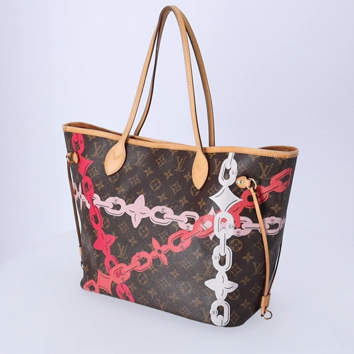 Louis Vuitton Neverfull MM Tote Monogram Bay Rose Ballerine Poppy