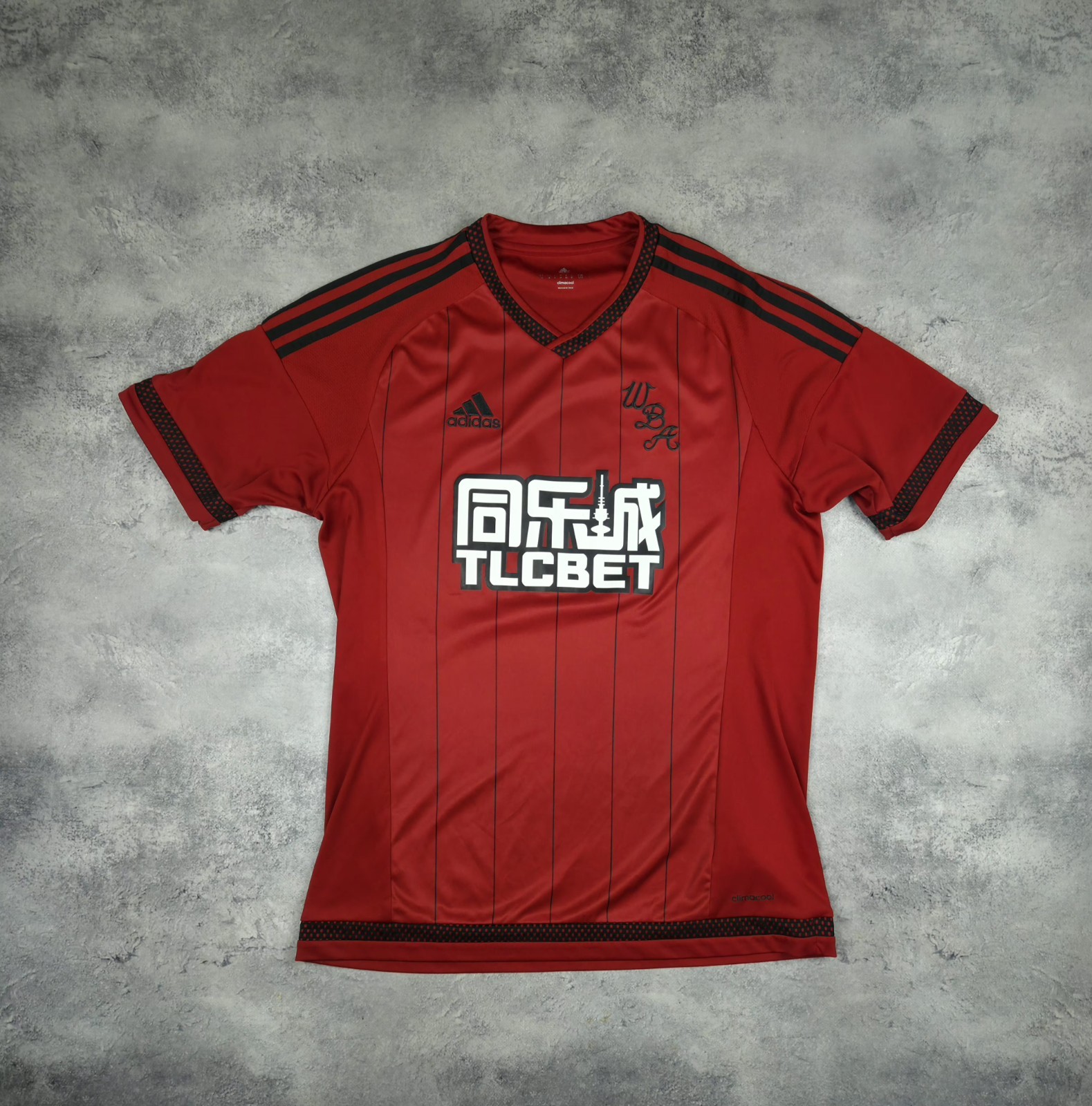 Vintage Adidas West Bromwich Albion 2015-16 Soccer Jersey Away Football Shirt 