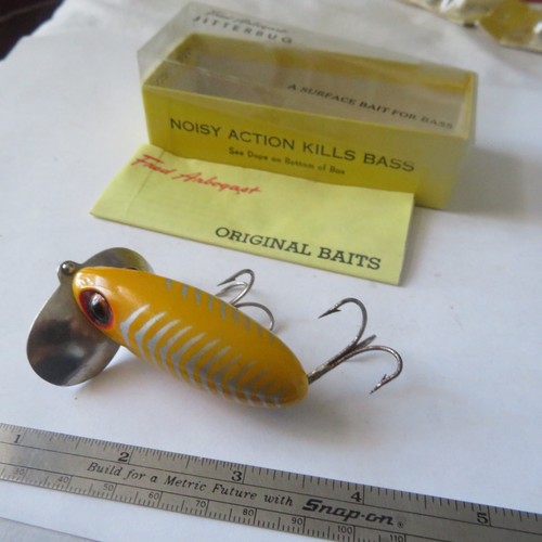 Leurre Topwater Vintage Arbogast Jitterbug - USA, En état D'usage