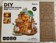 DIY Miniature House Puppy's Cozy Villa Robotime DG169 Rolife 230 Pieces LED Lts