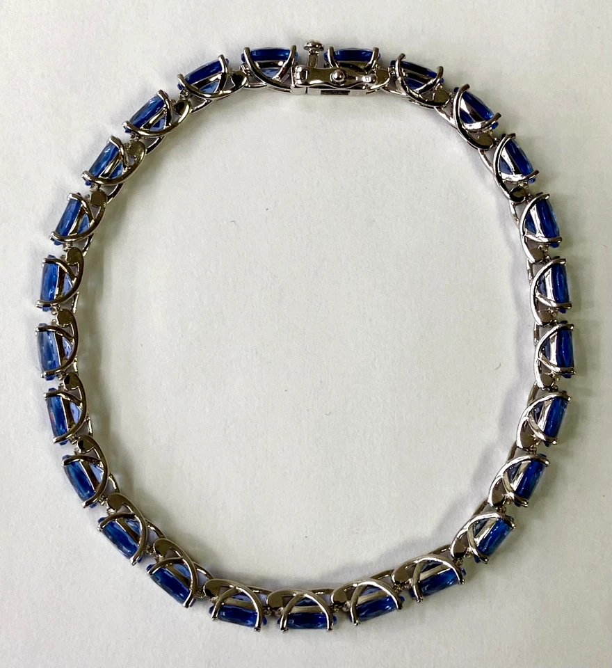 21.00 Cttw Color Change Flourite 8" Bracelet Sterling Silver QVC - Image 2 of 4