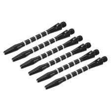 6Pack 48mm Dart Shafts Medium 2BA Thread Aluminum Dart Stems Black