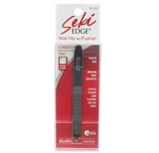 Seki Edge Nail File with Pusher SS-402 Stainless Steel