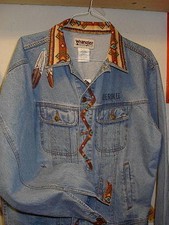 JEAN JACKET NATIVE AMERICAN LOOKING