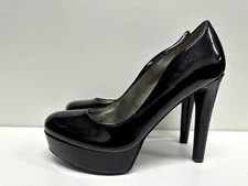 G by GUESS GGCannor 3 women size 6M black faux leather platform heel shoes