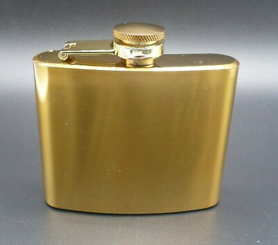 Flachmann Edelstahl Tasche Getränk & Halter Whisky Schnaps Wodka GOLDENE Farben