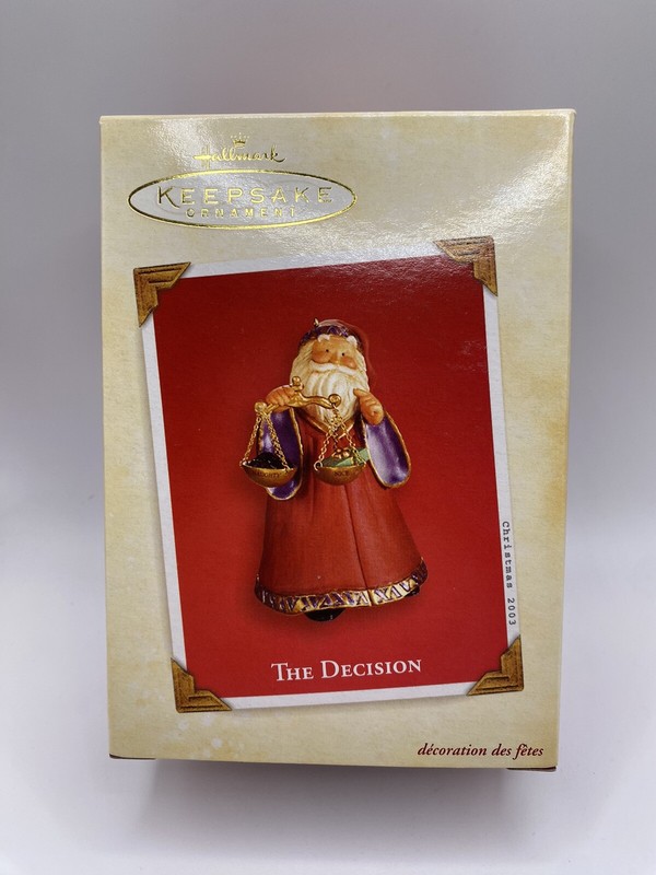 Hallmark Keepsake Ornament 2003 The Decision Naughty Or Nice- NEW- READ