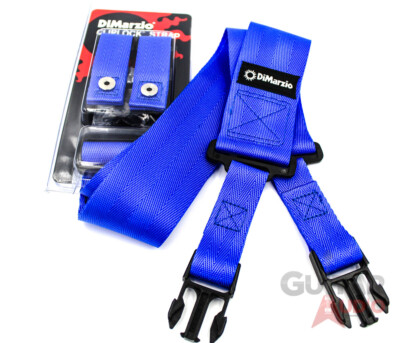 DiMarzio ClipLock Quick Release 2'' Nylon Guitar Strap - BLUE, DD2200BL