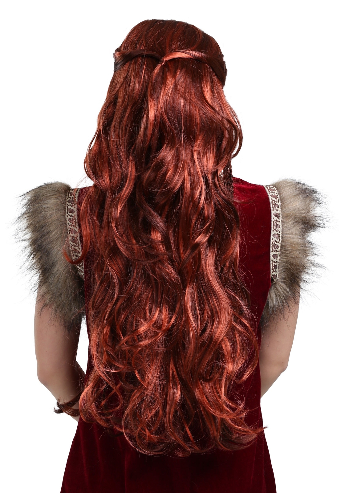 red viking wig