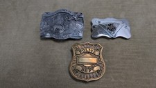 Vintage 3 Belt Buckles Idaho Bergamot Brass Works & Chambers Belt Co Made in USA