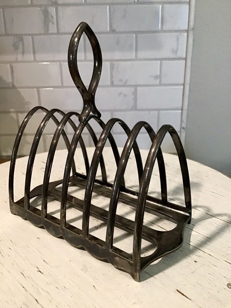 Walker & Hall Sheffield England 6 Slice Toast Rack Silver Plate
