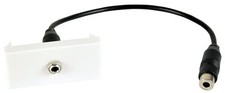 Wall Plate Module 3.5mm Stereo Jack to Female Tail ideal for Headphones/Speaker