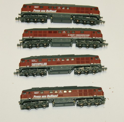 BRAWA Spur N vier Diesel-Lokomotiven - drei Dummys und eine Lok mit Motor