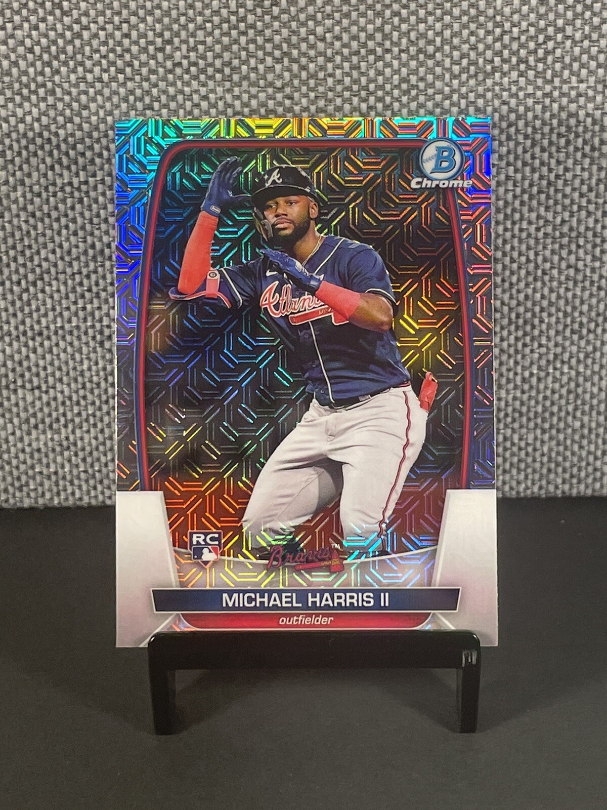 2023 Bowman Mega Michael Harris II RC Mojo Chrome Refractor Rookie Braves  #76