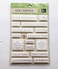 K & company FLORAL WEDDING EVENTS Grand Adhesionsions Silver    HTF  NEW