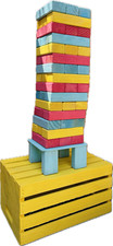 GIANT TUMBLE TOWER GAME 3 COLOR CRATE STAND