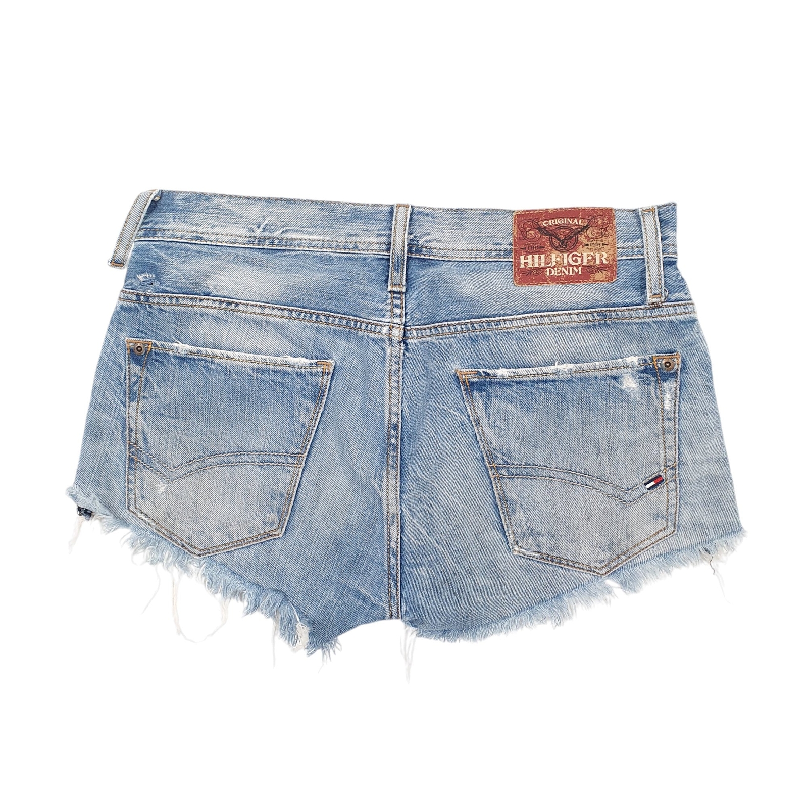 TOMMY HILFIGER Hot Pants Blue Denim Jeans Cotton Shorts Womens W32 image 2