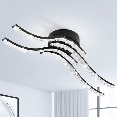 Zewanny LED Acryl Deckenleuchte 4 eingebaute LED Platinen, Unterputz Decke