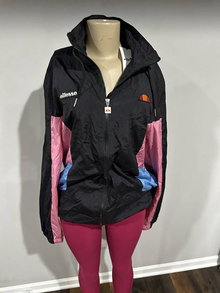 ellesse ピンク ストライプ ジャケット 165 Ellesse Jacket Size Medium Retro Windbreaker Bomber Soft shell