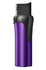 Zenga ZL-7 Slim Jet Windproof Turbo Blue Flame Metallic Lighter (Purple)