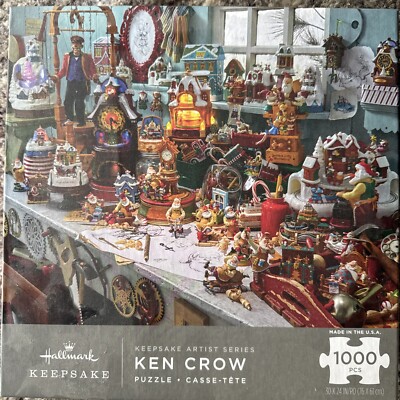 Sealed Hallmark Ken Crow Puzzle Artist Ornament Collection Toymaker Santa s 1000