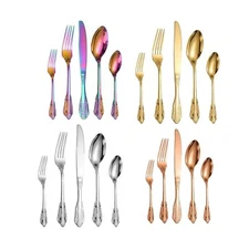 160 Piece Silverware Set Stainless Steel Flatware Cutlery Set for 32, Kitchen...