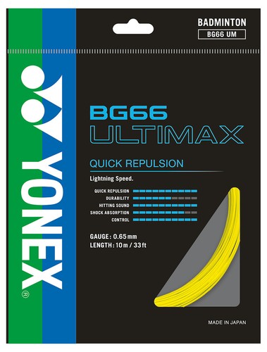 Yonex BG66 Ultimax 0.65mm Badminton Strings Set - Picture 2 of 7