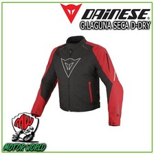 GIACCA JACKET MOTO DAINESE G.LAGUNA SECA D-DRY NERO E ROSSO TAGLIA 50