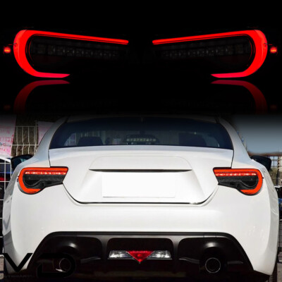 VLAND LED Smoked Taillights For 12-20 Toyota 86 Subaru BRZ Scion Rear Sequential